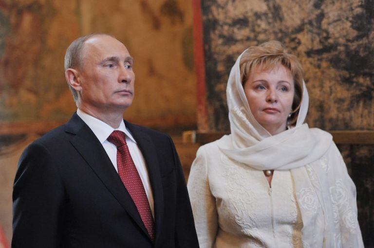 Vladimir Putin with former wife