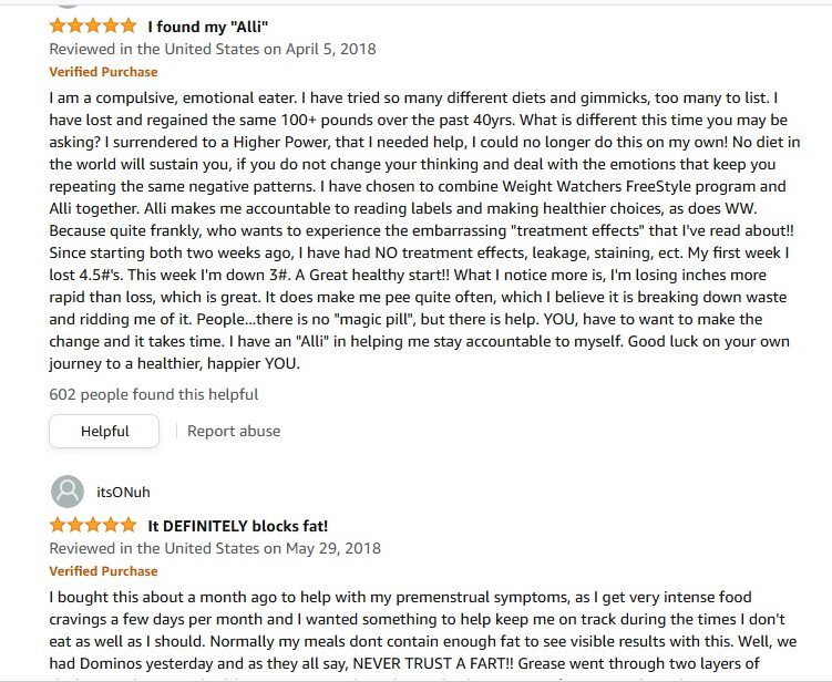 alli reviews