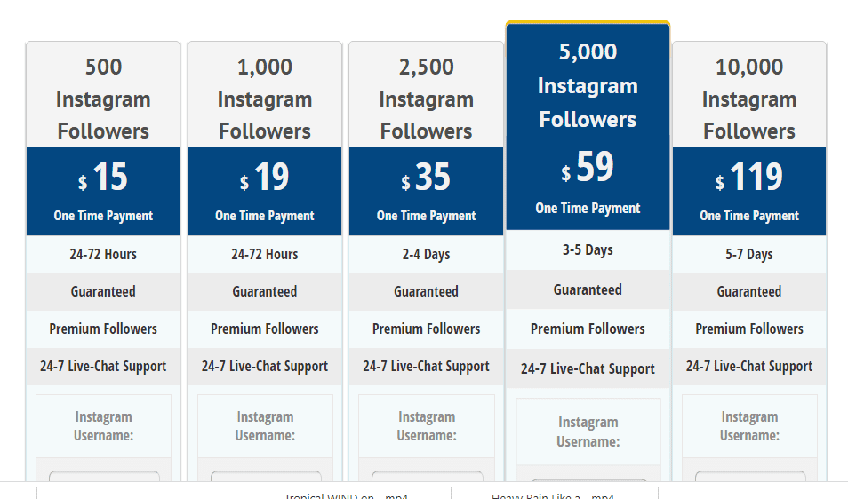 FollowerPackages followers plan