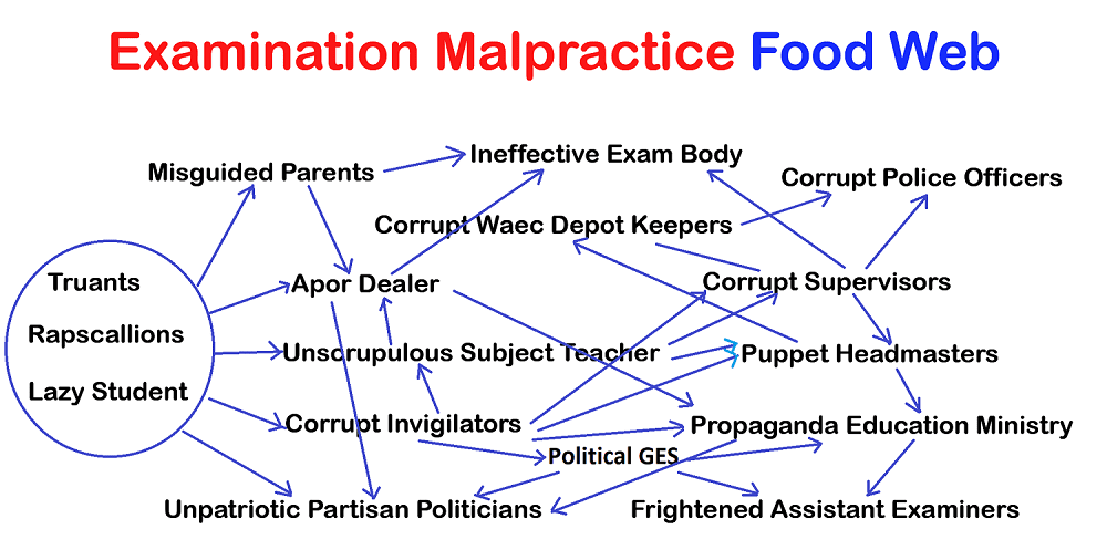 food web of exam malpractice