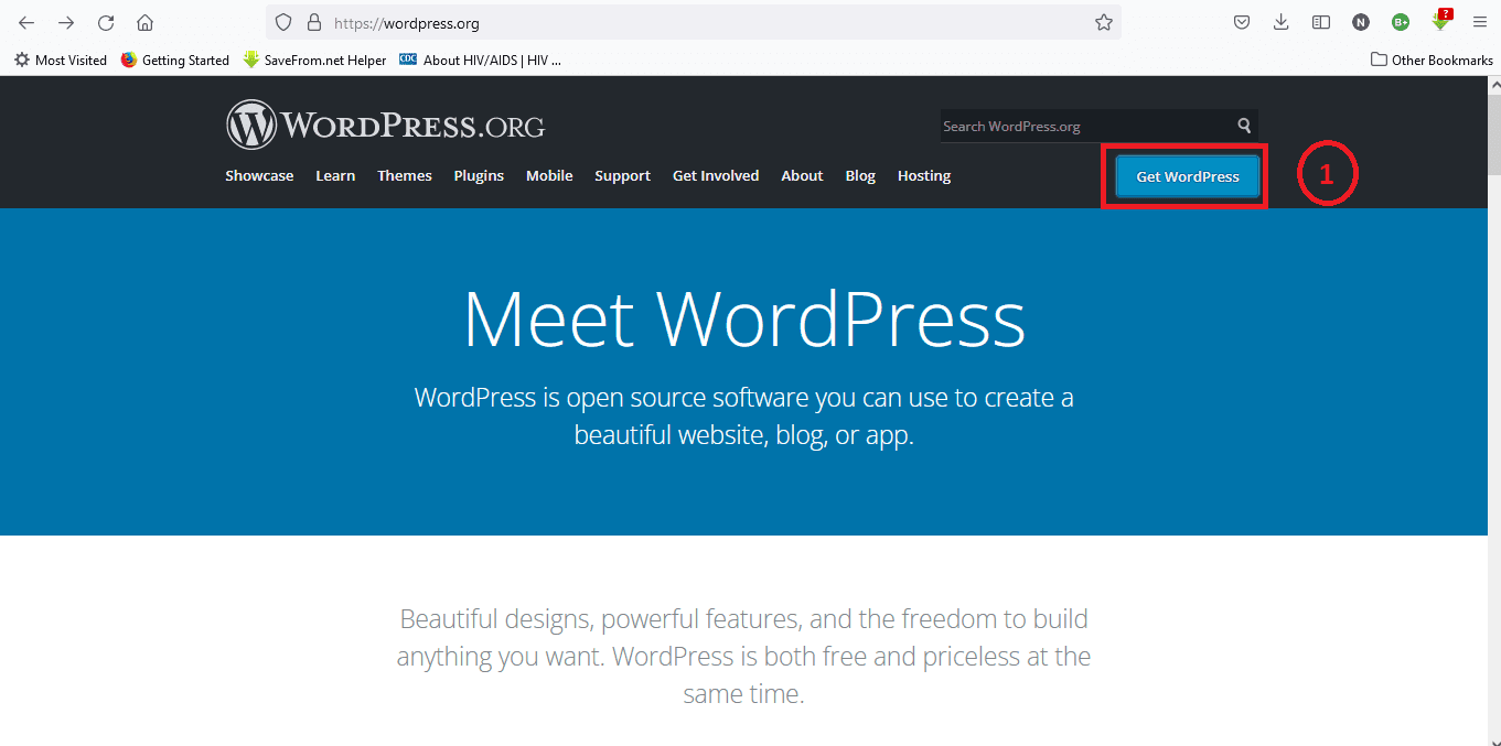 get wordpress