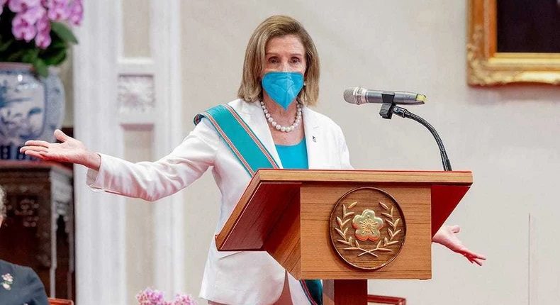 Nancy Pelosi delivers speech in Taiwan