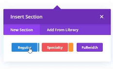 Choose regular section