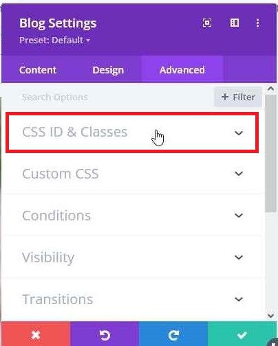 Click CSS ID and Classes