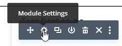 module settings or blog module