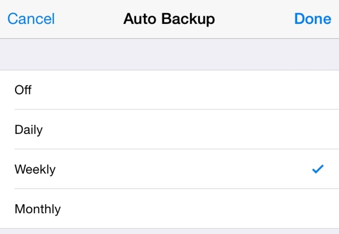 Set up automatic backup