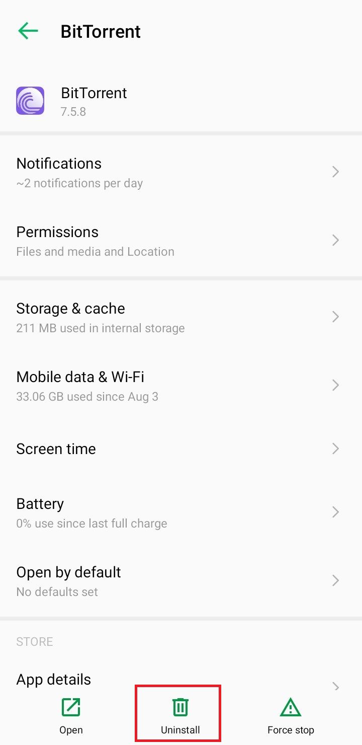 How to uninstall Apps - Bittorrent