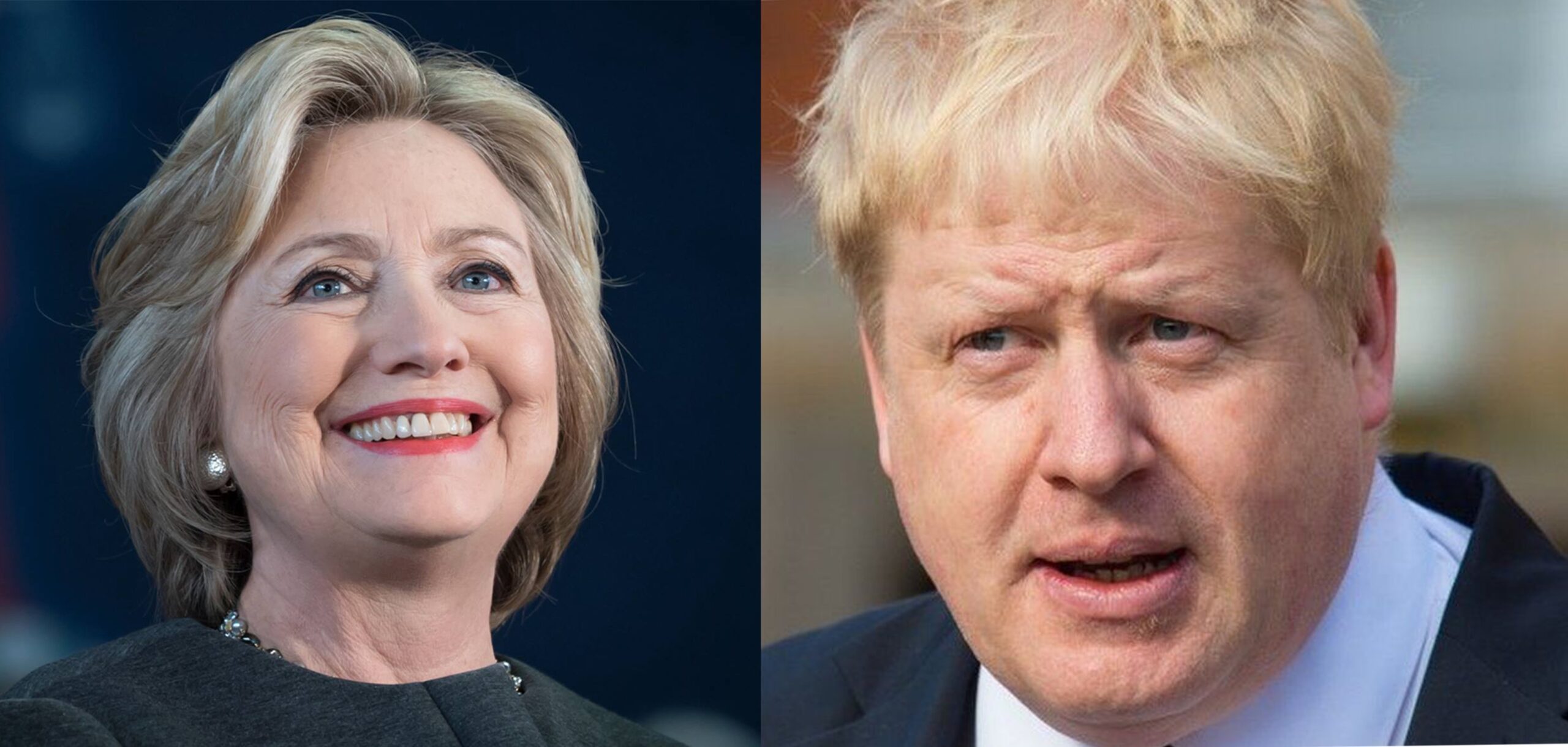 Boris Johnson and Hillary Clinton