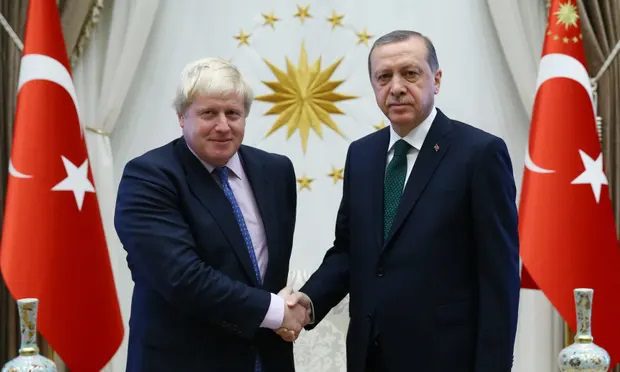 Boris Johnson and Recep Tayyip Erdogan