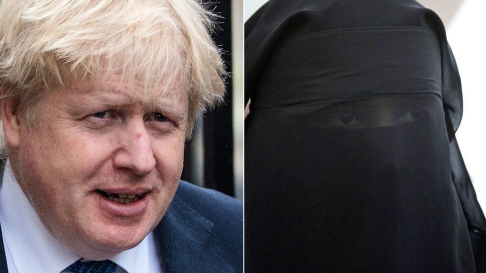 Boris Johnson criticizes muslims wearing burqa