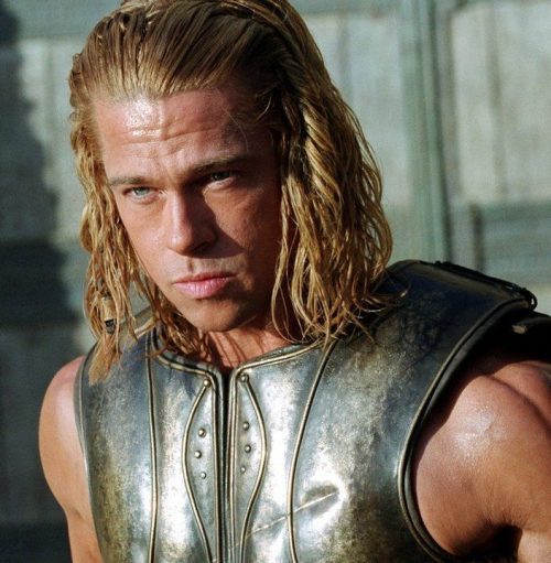 Brad Pitt portraying Achiles in Troy