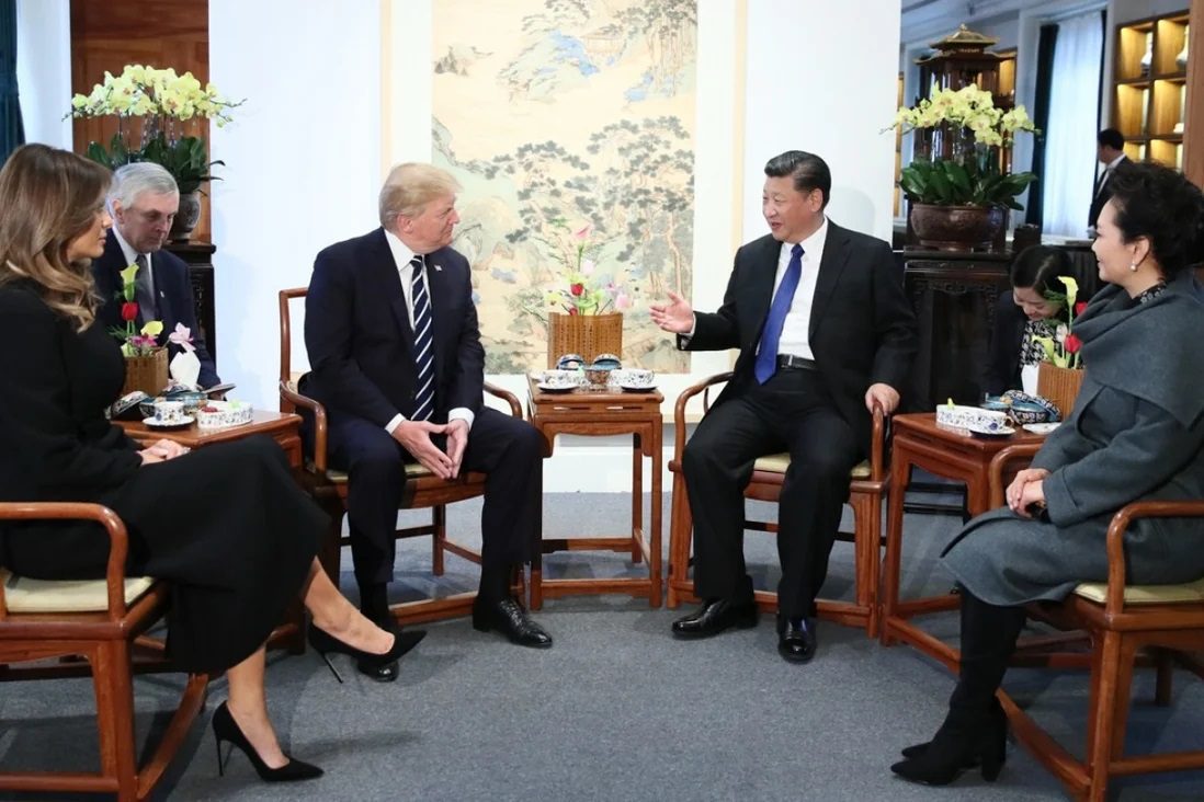 Donald Trump meets Xi Jinping at Forbidden City