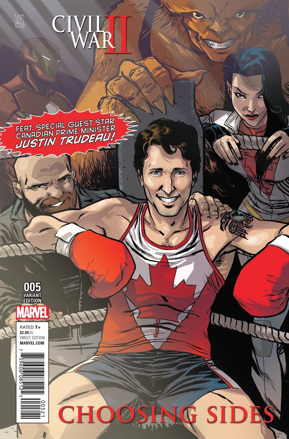 Justin Trudeau makes cameo appearance on cover book of marvel