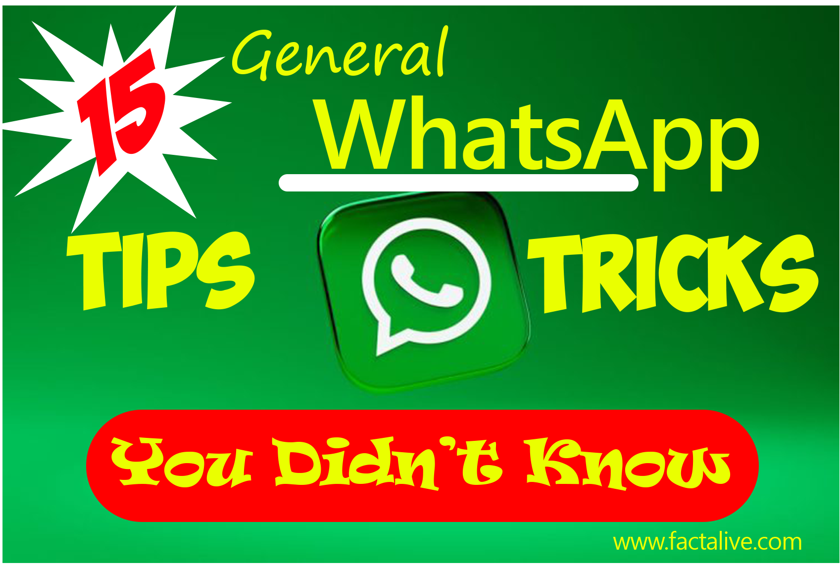 top15 General whatsApp tricks you did not know
