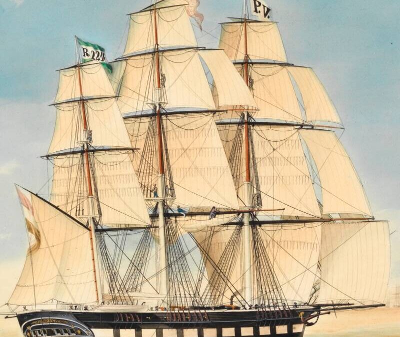 The Dutch ship “Koning Willem de Tweede” discovered off the coast of South Australia after 1857 wreck.