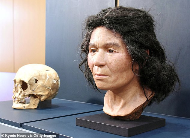 world war 2 era japanese woman with skull