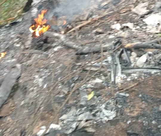Ghana Armed Forces Helicopter crashes near Adansi in Obuasi-wreckage Ghana Armed Forces Helicopter crashes near Adansi in Obuasi-wreckage